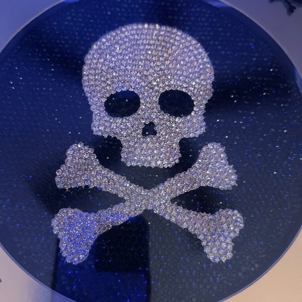 New Halloween skull handheld bling mirror💀☠️💀☠️💎💎💎